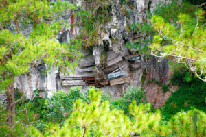 Sagada hanging coffins up close © Grassroots Travel